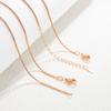Elegante collar Weihua para mujer, oro rosa eléctrico, nuevo producto de Corea del Sur.. Cadena de hueso de serpiente plateada, cadena de serpiente redonda, moda femenina al por mayor