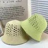 Sombrero de Pescador Transpirable de Verano Hueco para Mujer, Sombrero Cubeta con Protección UV, Estilo Japonés, Versátil, Descubre la Cara, Sombrero de Sol Pequeño de Cubeta