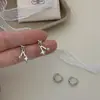 Design de Brincos Pendentes de Costas Estrela de Quatro Pontas Refrescante Estilo Coreano Exquisito, Brincos de Uso Duplo para Mulheres, Brincos de Estilo Cool