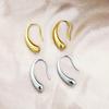 Pendientes sencillos de gota de agua de estilo japonés y coreano para mujer, de acero de titanio, con temperamento retro y moderno, que combinan con todo, pequeños pendientes de estilo europeo y americano.