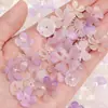 Acrílico Escarchado Gelatina Dos Tonos Moño Pieza Redonda Accesorios DIY Pulsera de Cuentas Hecha a Mano Accesorios para Collar