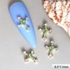 Joyería para uñas de cruz con incrustaciones de diamantes Tendencia europea y americana Accesorios para uñas de aleación para usar decoración DIY venta al por mayor reflejo superficial