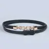 Cinturón Negro para Mujer Decoración Fina con Falda Cintura Todo-partido Hebilla de Perla Traje de Mujer Suéter Cinturón Pequeño Mujer
