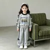Conjunto Dulce para Niñas 2026 Nuevo Estilo Fresco y Lindo Sudadera con Lazo y Pantalones Anchos Conjunto Deportivo de Dos Piezas para Bebé
