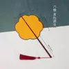 Abanico de Caligrafía con Espacio en Blanco para Escribir, Abanico Pintado a Mano por Ambos Lados, Estilo Hanfu, Estilo Antiguo, Abanico con Borla, Arte de Bambú