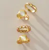 Anillos de Acero Inoxidable Elegantes y Discretos Transfronterizos, Joyería de Nicho de Alta Gama, Accesorios de Acero de Titanio, Anillos de Resina de Lujo Ligero Estilo Coreano Ins