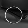 Anel de prata pura s999 Pulseira sólida Estilo frio minimalista masculino Bastão redondo Pulseira aberta brilhante Pulseira para o dia a dia all-match