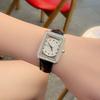 Shigaodi calado 2023 nuevo reloj rectangular de moda para mujer reloj de estudiante moderno correa de cuero genuino reloj de mujer