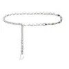 Cadena de cintura de metal letra D cadena accesorios para mujer cadena para suéter cinturón decorativo de perlas para abrigo cinturón delgado para pantalones moda femenina