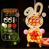 Lanternas de bambu cuidadosamente selecionadas para o Festival do Meio Outono, lanternas pequenas, materiais de artesanato DIY para crianças, lanternas luminosas portáteis de estilo antigo para barracas