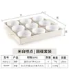 Plato Dividido para Hot Pot Jiugongge Hogareño Avanzado Vajilla de Melamina Plato Pasta Opaca con Compartimentos Plato Separador Plato de Plástico