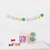 Nueva bandera de fieltro de color dopamina feliz cumpleaños niños luna llena cien días diseño foto flor margarita