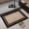Alfombrilla de Suelo de Barro Diatomeas con Patrón de Flor de Viento Usada para Baño Inodoro Absorción de Agua Secado Rápido Antideslizante Almohadilla para Pies Resistente a la Suciedad Fácil de Limpiar Felpudo