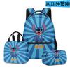 Producto Nuevo Transfronterizo 3D: Set de Tres Piezas para Estudiante con Estampado de Dibujos Animados: Mochila, Lonchera y Estuche - Más Elegante Que Nunca