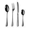 Juego de Cubiertos de Acero Inoxidable 410 para Bistec, Tenedor y Cuchara, Juego de 24 Piezas para 6 Personas, Caja de Regalo con Tenedor, Cuchara y Cuchillo