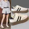 Explosões Tênis de Treino Feminino 2025 Primavera e Outono Novos Sapatos Femininos Sola Grossa Combina com Tudo Sapatos Brancos Tênis Esportivos Respiráveis para Mulheres