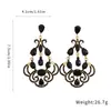 Pendientes vintage europeos y americanos de plata con colgantes de gota de agua y flor incrustados de diamantes, pendientes de lujo ligero de alta gama, accesorios de oreja exquisitos y versátiles para mujer