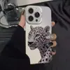 Capa de Celular Luxuosa com Estampa de Leopardo Adequada para Apple 16 Pro Max, iPhone 15 Pro Max, Estilo Europeu e Americano 17 Pro Max Design Moderno
