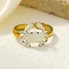 Novo Anel de Caranguejo Fofo em Aço Inoxidável com Esmalte Colorido, Design Temático do Oceano, Ajustável, Joia Transfronteiriça de Alta Qualidade