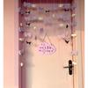 Cortina para Puerta de Perro Kulomi Yugui Habitación Corazón de Niña Puerta de Dormitorio Mesita de Noche Sala de Estar Decoraciones Creativas para el Hogar Cortina Colgante
