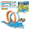 Pista de Juguete para Niños, Coche de Carreras, Pista de Carreras, Coche Deportivo, Eyección de Salto, Coche de Policía Pequeño, Coche de Aleación, Regalo Transfronterizo para Niño