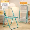 Silla plegable para dormitorio de estudiantes, silla de estudio para el hogar, silla de comedor, taburete portátil sencillo, silla de oficina con respaldo para computadora
