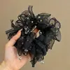 Goma para el pelo de estilo coreano de gran tamaño con forma de intestino de cerdo, nudo de lazo de alta gama, cuerda para moño, estilo perezoso multicapa, goma para el pelo, accesorios para el pelo