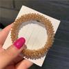 Coreia do Sul Argola de Cabelo de Cristal Corda de Cabelo Acessórios de Cabelo para Adultos Joia de Cabeça Esférica Corda de Cabelo para Rabo de Cavalo Tira de Borracha Simples Acessório de Cabeça
