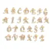 Accesorios para Joyería de Aleación DIY Rhinestone 26 Colgantes del Alfabeto Inglés Pulsera Llavero Collar Dijes S131