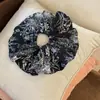 Estilo Coreano Edición Grande Lazo para el Cabello Tela Plisada Atmósfera de Pintura a Tinta Adorno para el Cabello Adorno para el Cabello Cuerda para el Cabello Bola de Pelo Retro Flor de Cabeza Femenina