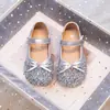 Sapatos de Menina, Sapatos de Princesa para Crianças, Novos Sapatos de Couro Cristal com Laço para Meninas Pequenas Primavera e Outono 2026