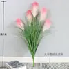 Hierba de Junco Flor Artificial Sala de Estar Interior Sofá Mueble de TV Lateral Adorno de Pie Flor Decorativa Planta Verde Grande Planta en Maceta