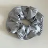 Goma de pelo elegante estilo coreano de satén nacarado de color sólido para mujer, accesorio para el cabello de alta gama que no daña el cabello, adecuada para coletas