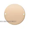 En Stock Accesorios de Joyería de Acero Inoxidable 304 Pulido Espejo, Etiquetas Redondas de Disco con Doble Agujero, Colgantes, Grabado Personalizable, Joyería DIY
