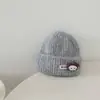 Touca de tricô para bebê estilo coreano, touca fofa de desenho animado com laço, novo chapéu de lã de outono e inverno para meninas, comércio exterior