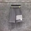 Ventas Directas de Fábrica Tb Nuevos Shorts de Verano Clásicos con Borlas de Cuatro Barras para Hombres y Mujeres, Pantalones Casuales, Cómodos y Transpirables de Cinco Puntos