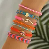 Pulseras Bohemias Creativas Antiguas Europeas y Americanas Transfronterizas Pulseras de Ola Personalizadas Tejidas con Conchas y Cuentas de Arroz Pulseras de Amor