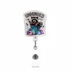 Crachás Transfronteiriços Podem Ser Personalizados com Glitter Acrílico Guaxinim Porta-Crachá Retrátil Animal Fofo Fivela de Puxar Fácil