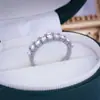 Anillo Clásico de 9 Filas de Diamantes para Dedo Medio e Índice Moda Femenina Personalidad Simple Lujo Ligero Nicho Anillo Único