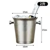 Balde de gelo em aço inoxidável, design elegante, adequado para bares, champanhe, uso comercial, cerveja, vinho tinto e uso doméstico; um pequeno balde de gelo criativo para fazer cubos de gelo