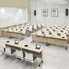 Mesa de treinamento multifuncional, escrivaninha dobrável, mesa de conferência, modular e combinável, adequada para eventos anuais da empresa, cadeiras dobráveis
