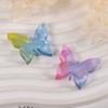 Molde de silicona de seis piezas para colgante de agujero, mono DIY de resina epoxi, amor, mariposa, llavero, colgante, molde de silicona al por mayor