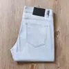 Jeans de Tencel Ultrafino Novo Verão 2023 Masculino Lavado Macio Azul Claro Stretch Reto Calça Jeans