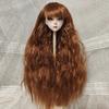 Peluca para Muñeca BJD Cabello Largo Femenino con Flequillo Fibra Sintética 3/4 Tocado Cabello de Fibra de Alta Temperatura Peluca de Fibra de Alta Temperatura