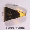 Hebilla decorativa triangular larga de 18 mm para equipaje, zapatos, hebilla de pin, accesorios de ropa, zapatos, LOGO, fábrica, venta al por mayor