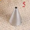 Acero inoxidable 304 5# Escritura cepillada boquilla redonda pequeña para repostería sin costuras por dentro y por fuera herramienta para hornear DIY tamaño pequeño