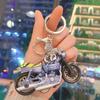 Llavero de Motocicleta de Dibujos Animados con Mecanismo de Retracción Llavero de Llave de Coche Adorno Colgante para Mochila Regalo Pequeño Muñeco de Regalo al por Mayor