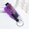 Martelo de Segurança Duas em Uma para Uso Externo Transfronteiriço Quebra-Vidros de Carro Martelo de Salva-Vidas Martelo de Segurança Multifuncional com Cravação de Diamantes Quebra o Vidro em Um Segundo
