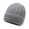 Chapéu de inverno feminino para meia-idade e idosos, novo, para avó, senhora idosa, de lã, com forro de fleece quente, chapéu de lã para mãe, senhor idoso