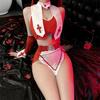 Ropa Interior Sexy Hueca Irregular Uniforme de Monja Deseo Puro Juego de Rol Traje Secundario de Monja